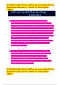 NURSING 6521 Advanced Pharmacology Final Exam Questions And Answers Rated A&plus; New update 2023&excl;&excl;&excl;  
