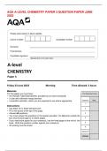 AQA A-LEVEL CHEMISTRY PAPER 3 QUESTION PAPER JUNE  2023 