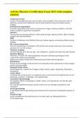 Activity Director Certification Exam 2023 with complete solution