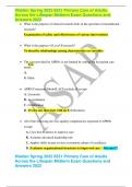 Walden Spring 2022 6531 Primary Care of Adults Across the Lifespan Midterm Exam Questions and Answers 2022