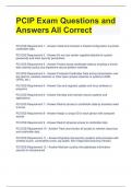 PCIP Exam Questions and Answers All Correct 