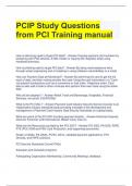 PCIP Study Questions from PCI Training manual