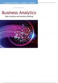 Test Bank For Business Analytics Data Analysis & Decision Making  6th Edition By S. Christian Albright 