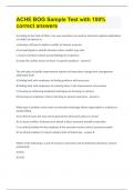 ACHE BOG Sample Test with 100&percnt; correct answers