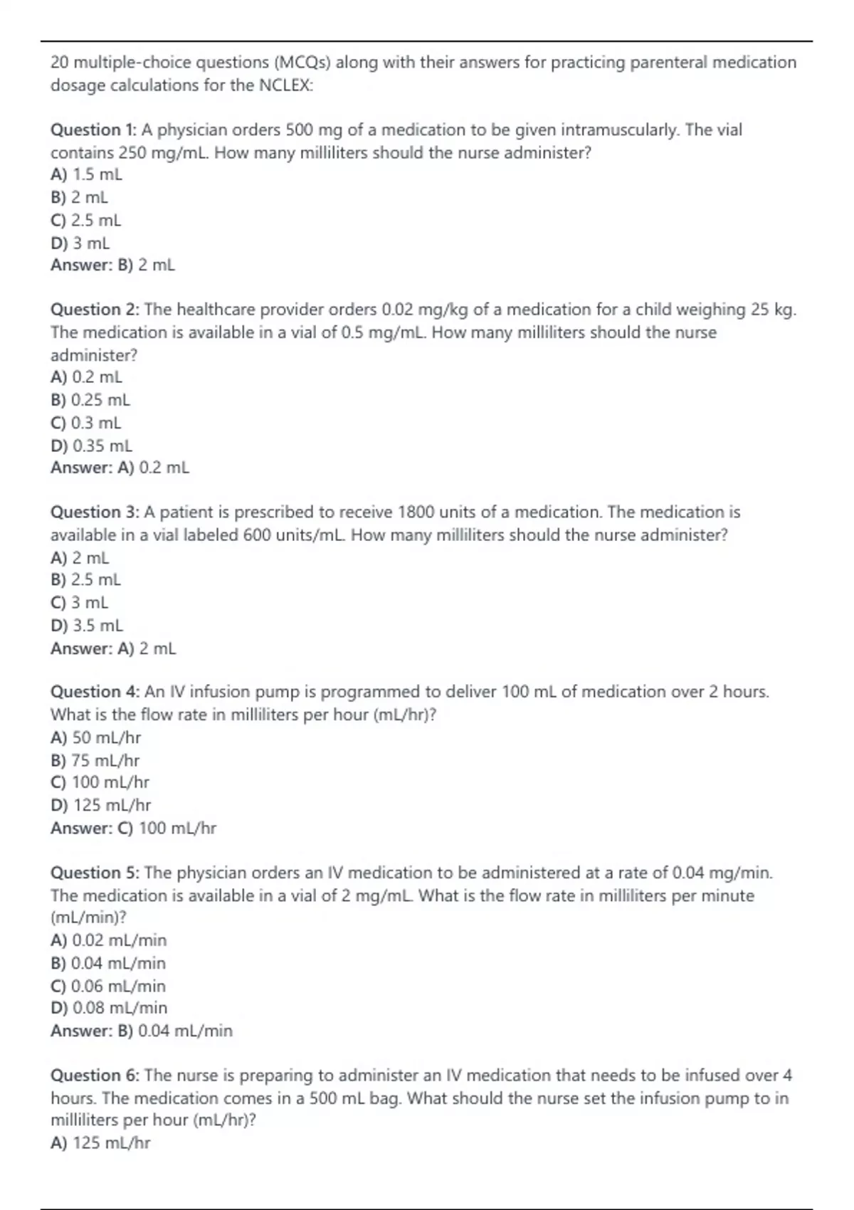 NURSING EXAM NCLEX 100 MCQ QUESTIONS AND ANSWERS FOR PRACTICE