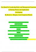 TEST BANK For Leadership Roles and Management Functions in Nursing Theory and Application 11th Edition By Bessie L. Marquis, Carol Jorgensen Huston| Complete Chapter's 1 - 25 | 100 % Verified