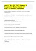 AAOS (12th ED) EMT Chapter 16 Respiratory Emergencies |134 QUESTIONS AND ANSWERS