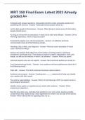WRT 350 Final Exam Latest 2023 Already graded A&plus;