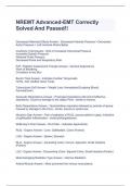 NREMT Advanced-EMT Correctly Solved And Passed&excl;&excl;