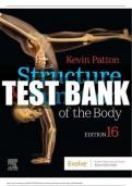 Structure and Function of the Body 16th Edition Patton Test Bank 2023