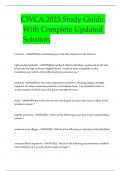 CWCA 2023 Study Guide  With Complete Updated Solution