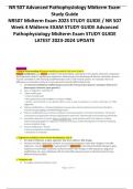 NR 507 Advanced Pathophysiology Midterm Exam  Study Guide NR507 Midterm Exam 2023 STUDY GUIDE / NR 507  Week 4 Midterm EXAM STUDY GUIDE Advanced  Pathophysiology Midterm Exam STUDY GUIDE LATEST 2023-2024 UPDATE