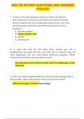 HESI OB REVISED QUESTIONS AND ANSWERS UPDATED