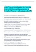    ANCC Georgette Review for boards &Tab;   Exam 130 Correct Questions and &Tab; &Tab; Detailed Answers &lpar;already graded A&rpar;    