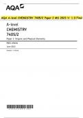 AQA A-level CHEMISTRY 7405/2 Paper 2 MS 2023 V: 1.0 Final