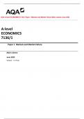 AQA A-level ECONOMICS 7136/1 Paper 1 Markets and Market Failure Mark scheme June 2023 