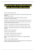 Medication Aide Certification Exam Exam Questions With Answers