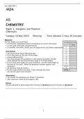 AQA     AS CHEMISTRY Paper 1 Inorganic and Physical Chemistry  FINAL  May 2023