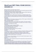 WestCoast EMT FINAL EXAM 2023&sol;24 &vert; GRADED A&plus; 
