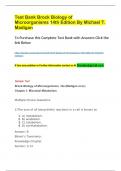 TEST BANK BROCK BIOLOGY OF MICROORGANISMS 14TH EDITION BY MICHAEL T. MADIGAN