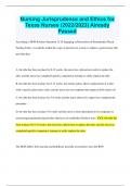Nursing Jurisprudence and Ethics for Texas Nurses &lpar;2022&sol;2023&rpar; Already Passed
