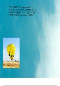 PYC4807 Assignment 3 (PORTFOLIO COMPLETE ANSWERS) 2023 (255701) - DUE 29 September 2023.