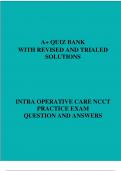 INTRA OPERATIVE CARE NCCT PRACTICE EXAM QUESTION AND ANSWERS