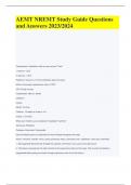AEMT NREMT Study Guide Questions and Answers 2023&sol;2024