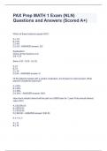 PAX Prep MATH 1 Exam (NLN) Questions and Answers (Scored A+)