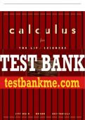 Test Bank For Calculus for the Life Sciences 1st Edition All Chapters - 9780321279354