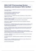 WGU C467 Pharmacology Review Questions and Answers 100&percnt; Verified