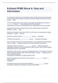 Enlisted PPME Block 6 Question and Answers Latest Updated 2023
