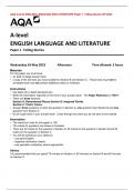 AQA A-level ENGLISH LANGUAGE AND LITERATURE Paper 1  Telling Stories QP 2023