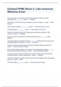 Enlisted PPME Block 5 Exam Question Answered 100&percnt; correct 