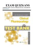 TEST BANK Introductory Clinical Pharmacology 12th Edition by Susan Ford Chapters 1-54 