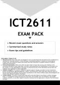 ICT2611 EXAM PREPARATION PACK 2026 - DISTINCTION GUARANTEED