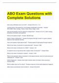 ABO Exam Questions with Complete Solutions 