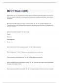 BCOT Week 4 &lpar;DT&rpar;&vert;64 REVIEW QUESTIONS WITH CORRECT ANSWERS