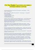 CLC Test Module 2 QUESTIONS AND CORRECT ANSWERS&lpar;VERIFIED ANSWERS&rpar;