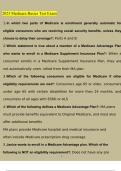 2023 Medicare Basics Test Exam Newest Questions and Answers &lpar;2023 &sol; 2024&rpar; &lpar;Verified Answers&rpar;