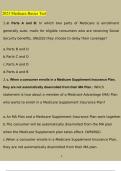 2023 Medicare Basics Test Exam Newest Questions and Answers &lpar;2023 &sol; 2024&rpar; &lpar;Verified Answers&rpar;