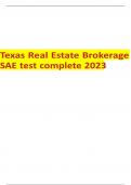Texas Real Estate Brokerage SAE test complete 2023 Guaranteed Success 