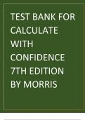 Test Bank for Gray Morris Calculate with Confidence, 7th Edition by Deborah C. Morris