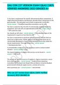 DAU CON 237 VERSION EXAM Q&AS &lpar;100&percnt; VERIFIED ANSWERS&rpar; 2023 GRADED A&plus;