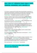 DAU CON 237 VERSION EXAM Q&AS &lpar;100&percnt; VERIFIED ANSWERS&rpar; 2023 GRADED A&plus;