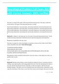 Neurological Problem Full Exam 2023 with Correct Answers 100&percnt; Verified&period;