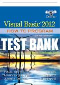 Test Bank For Visual Basic 2012 How to Program 6th Edition All Chapters - 9780133407037