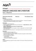  AQA A-level ENGLISH LANGUAGE AND LITERATURE Paper 1  Telling Stories QP MAY 2023