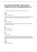 NLN PAX EXAM PREP&colon; MATH WITH COMPLETE SOLUTIONS&lpar;SCORED A&plus;&rpar;