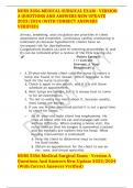 NURS 3356 MEDICAL-SURGICAL EXAM - VERSION A QUESTIONS AND ANSWERS NEW UPDATE 2023&sol;2024 &lpar;WITH CORRECT ANSWERS VERIFIED&rpar;